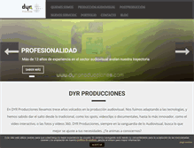 Tablet Screenshot of dyrproducciones.com
